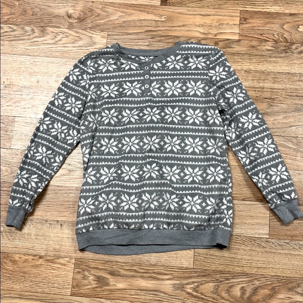Christmas mid button down sweater